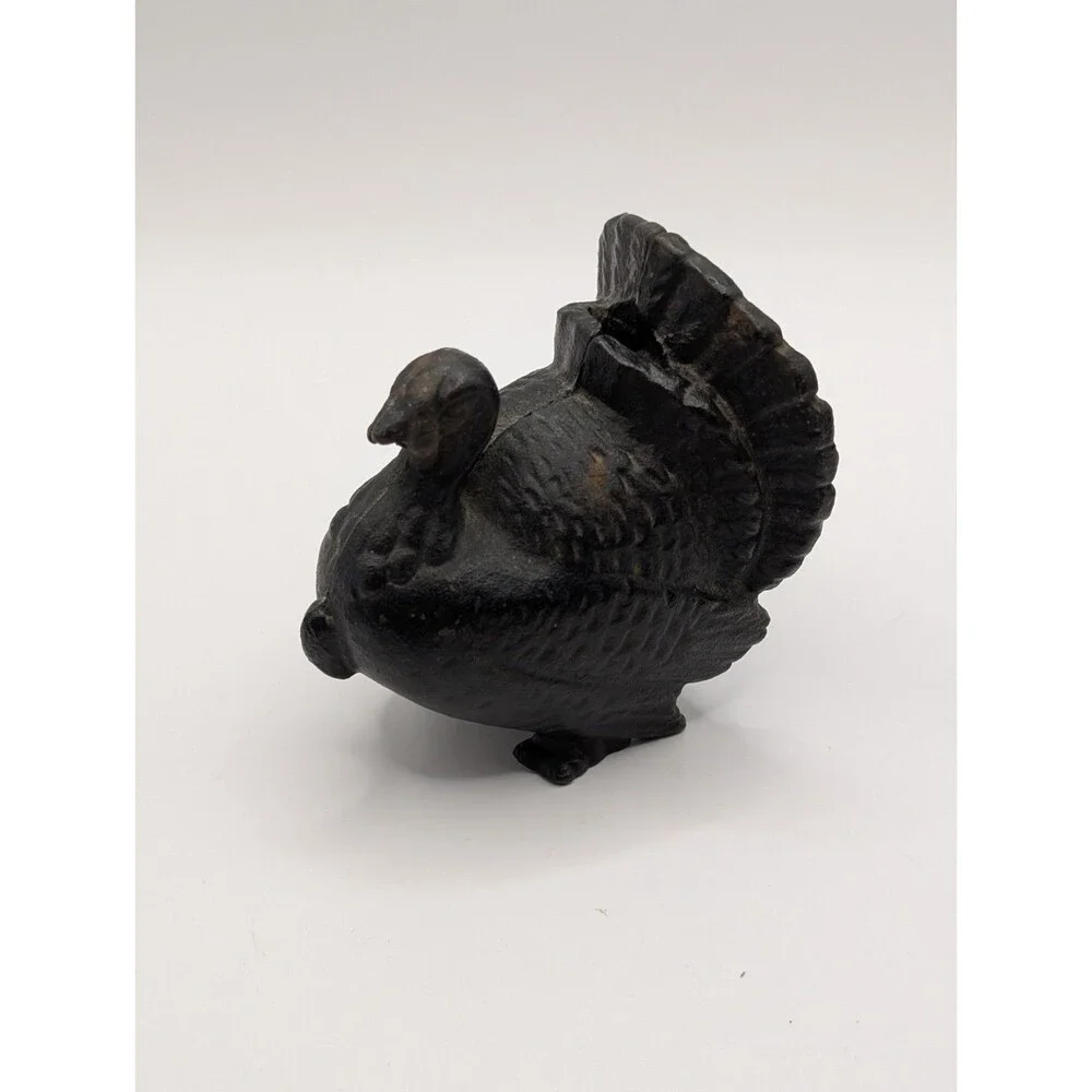 Antique Cast Iron Turkey Still Bank A.C. Williams Co. 1920s
